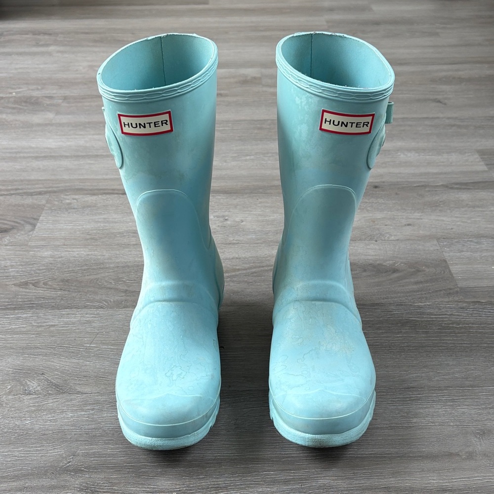 Hunter Light Blue Waterproof Boots